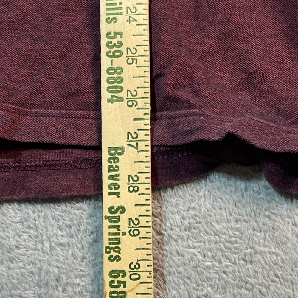 Banana Republic Polo Shirt Men's Large Burgunday‎ Soft Wash Casual Short Sleeve - Picture 2 of 7